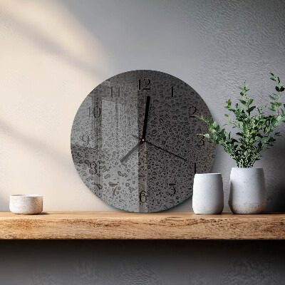 Round wall clock Drops of Water
