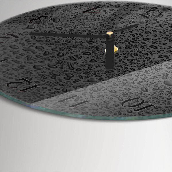 Round wall clock Drops of Water