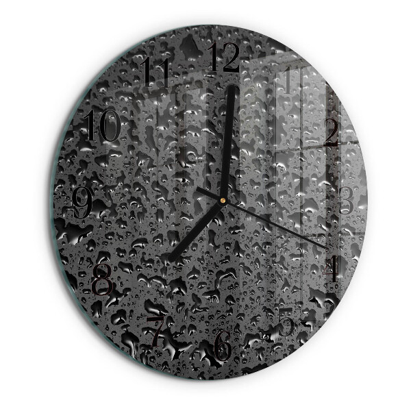 Round wall clock Drops of Water