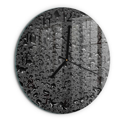 Round wall clock Drops of Water