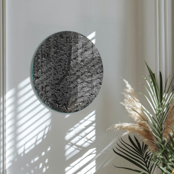 Round wall clock Drops of Water