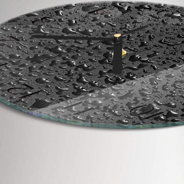 Round wall clock Drops of Water