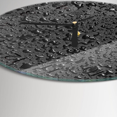 Round wall clock Drops of Water
