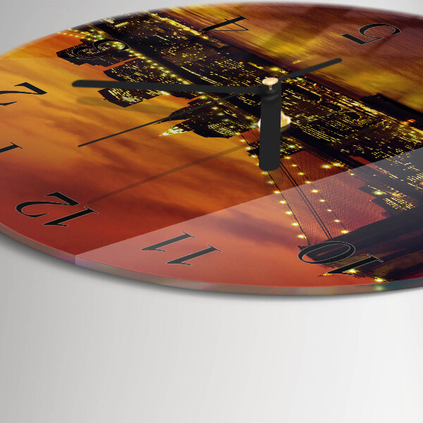 Round wall clock Horizontal Bridge