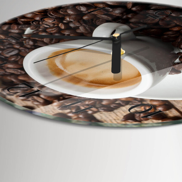 Round wall clock Cup of Coffee