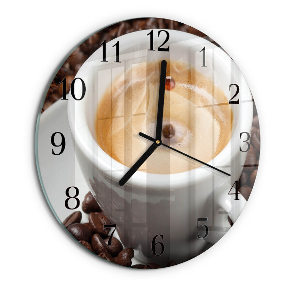 Round wall clock Cup of Coffee
