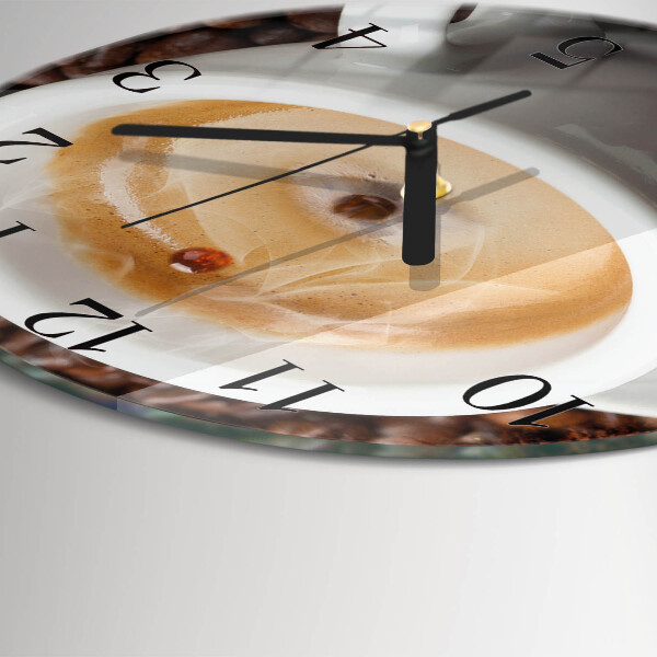 Round wall clock Cup of Coffee