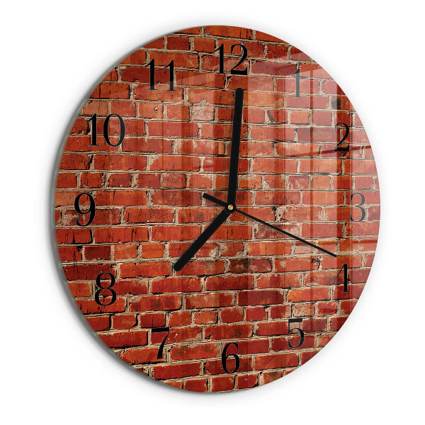 Round wall clock Brick Wall