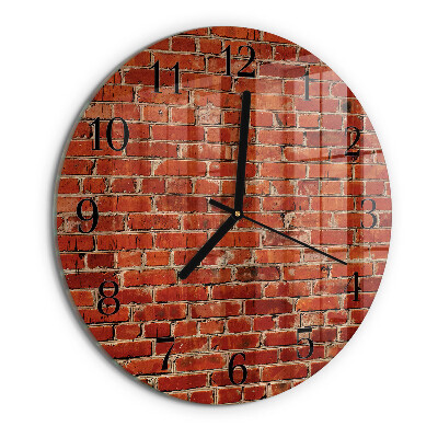 Round wall clock Brick Wall