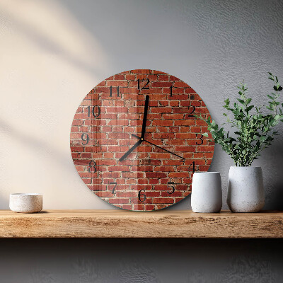 Round wall clock Brick Wall