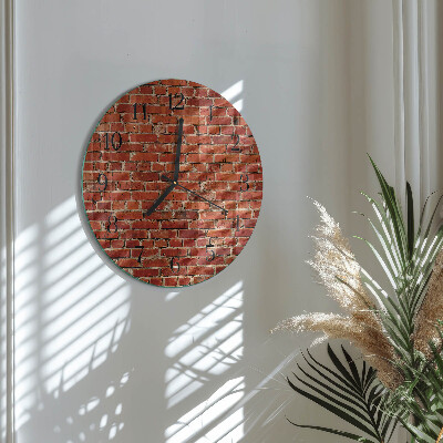 Round wall clock Brick Wall