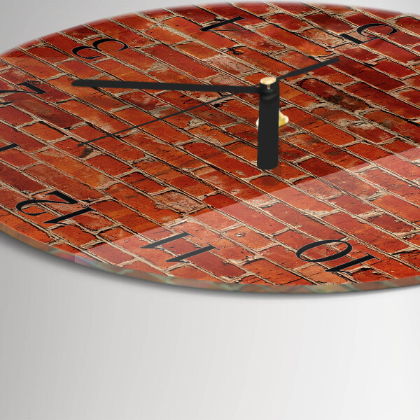 Round wall clock Brick Wall