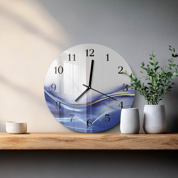 Round wall clock Abstract Lines