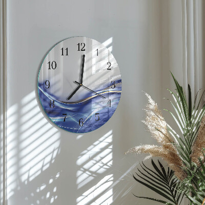 Round wall clock Abstract Lines