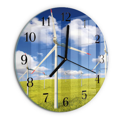 Round wall clock Wind Farm