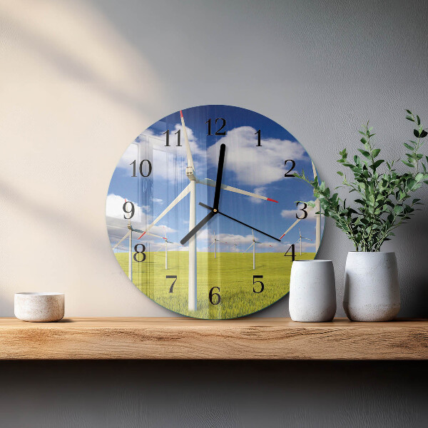 Round wall clock Wind Farm