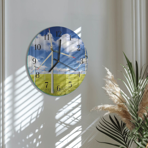 Round wall clock Wind Farm
