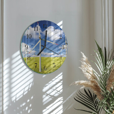 Round wall clock Wind Farm