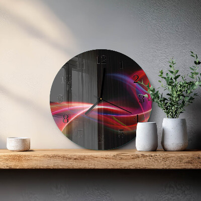 Round wall clock Abstract Lines