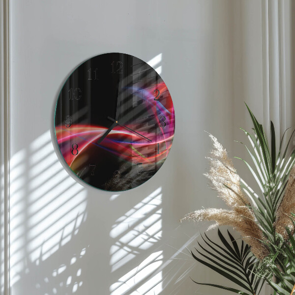 Round wall clock Abstract Lines