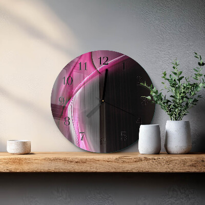 Round wall clock Abstract Lines