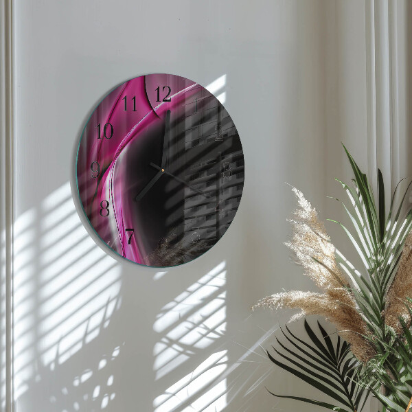 Round wall clock Abstract Lines