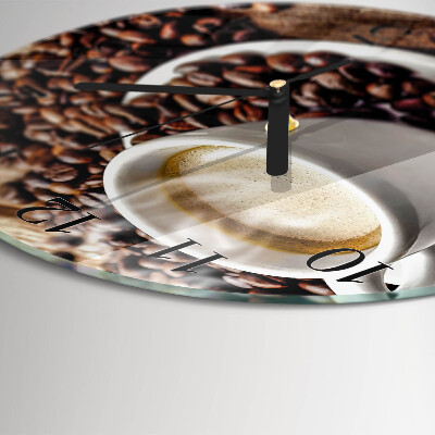 Round wall clock Cup of Coffee