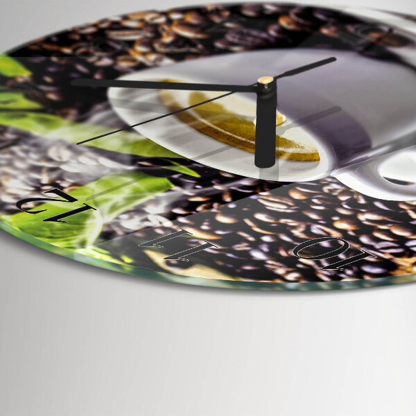 Round wall clock Cup of Coffee