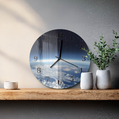 Round wall clock Earth's Universe