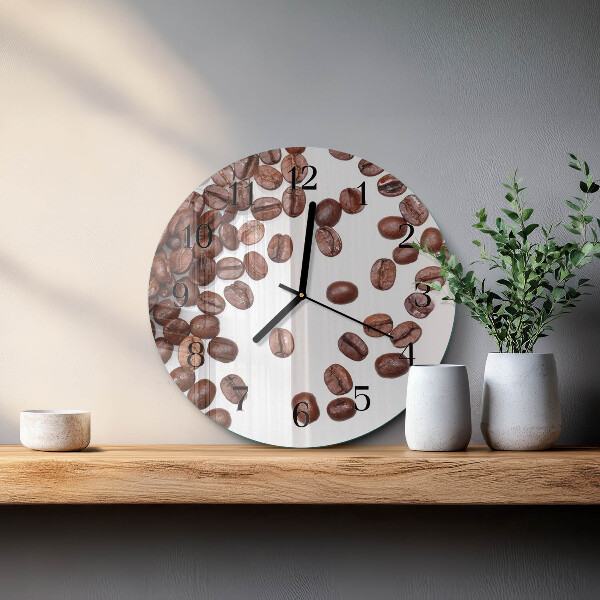 Round wall clock Coffee Beans