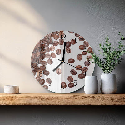 Round wall clock Coffee Beans