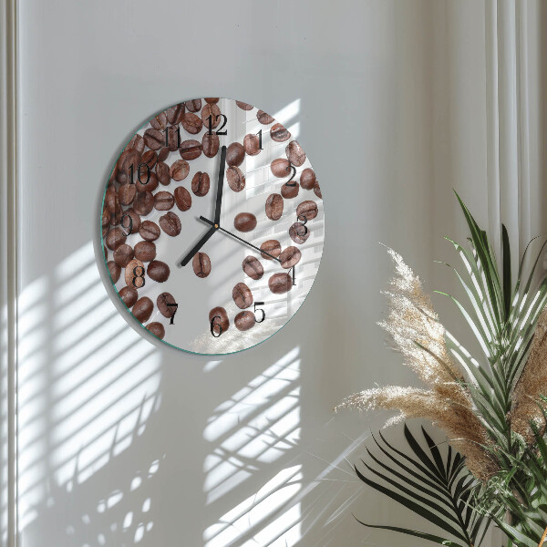 Round wall clock Coffee Beans