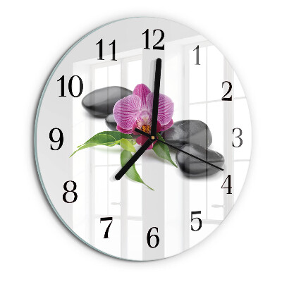 Round wall clock Orchid