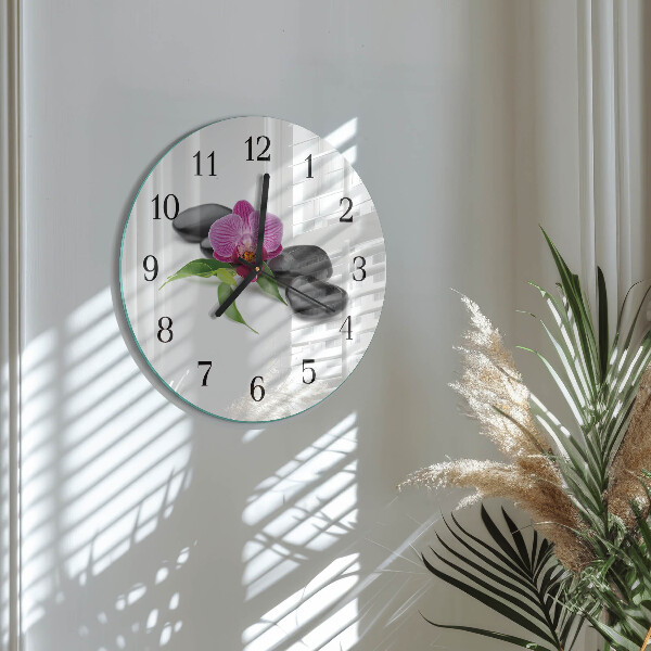 Round wall clock Orchid