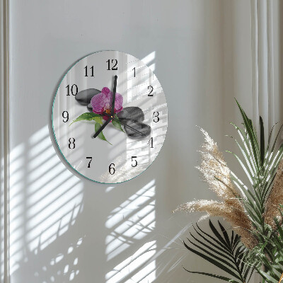 Round wall clock Orchid
