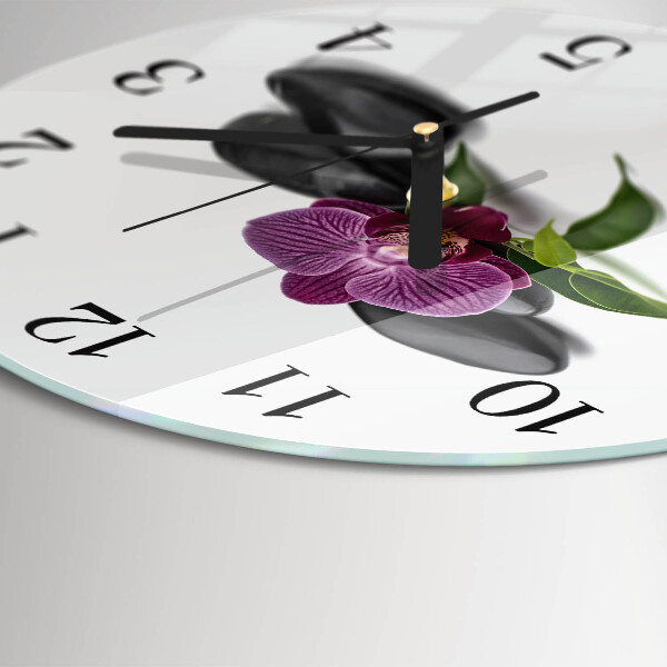 Round wall clock Orchid