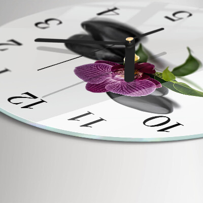 Round wall clock Orchid