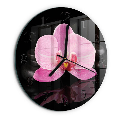 Round wall clock Orchid