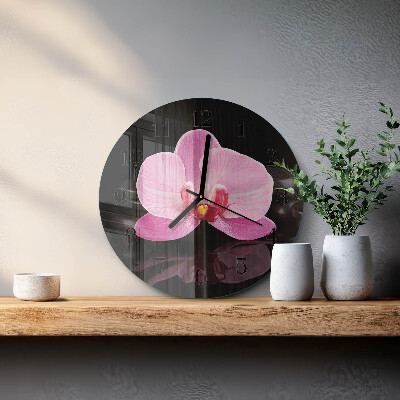 Round wall clock Orchid