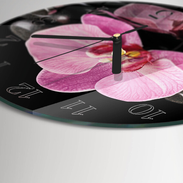 Round wall clock Orchid