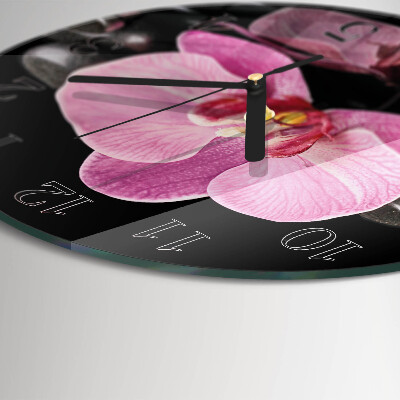 Round wall clock Orchid