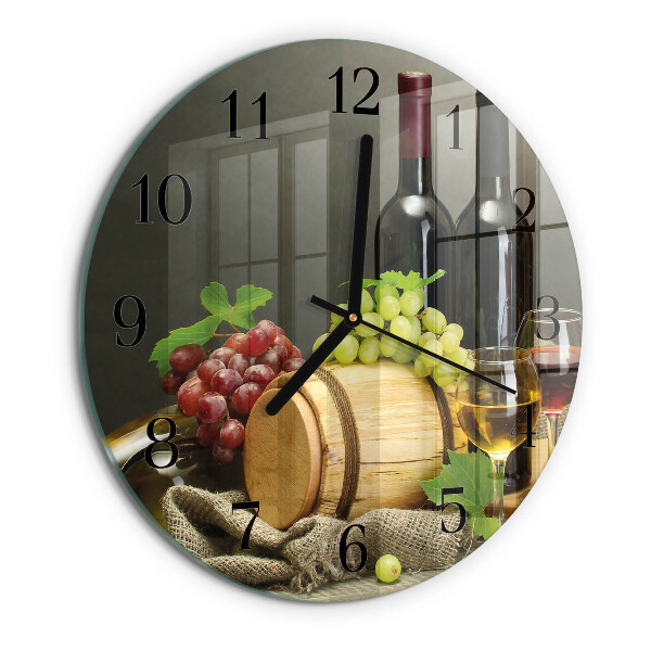 Round wall clock Grapes for Wine
