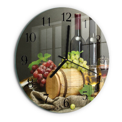 Round wall clock Grapes for Wine