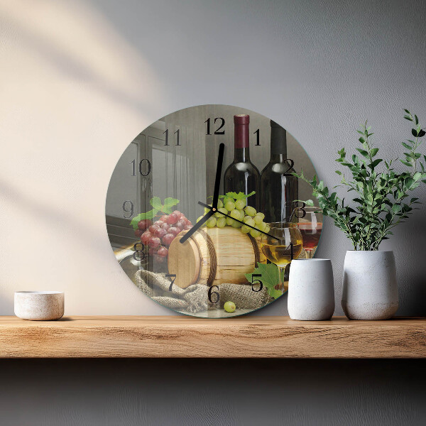 Round wall clock Grapes for Wine