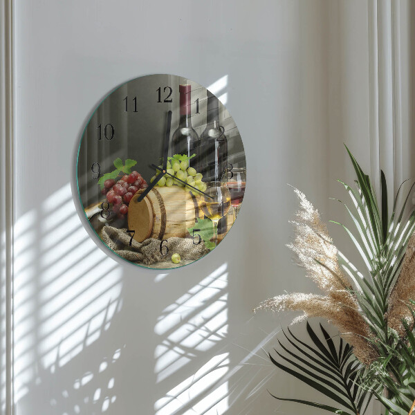 Round wall clock Grapes for Wine