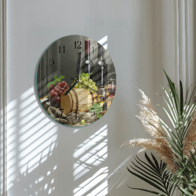 Round wall clock Grapes for Wine