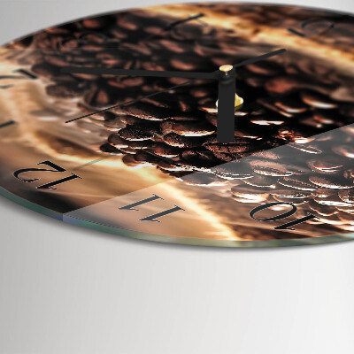 Round wall clock Coffee Beans