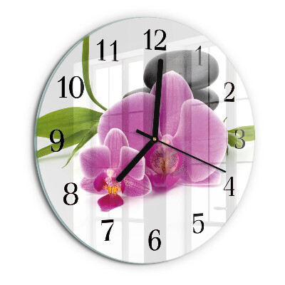 Round wall clock Orchid