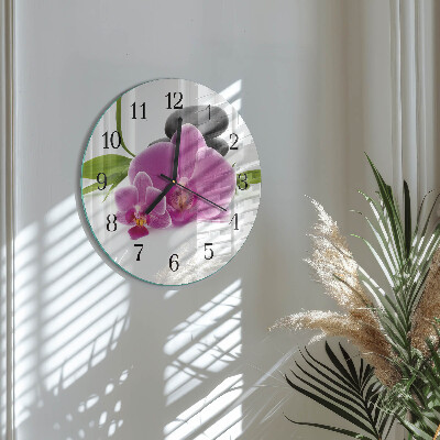 Round wall clock Orchid