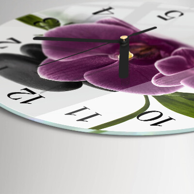 Round wall clock Orchid
